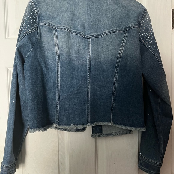 INC Rhinestone Jean Jacket - Picture 5 of 9